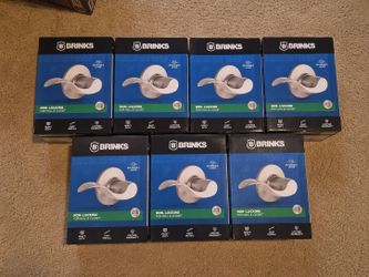 Brinks Non-Locking Hall & Closet Heavy Duty Satin Nickel 7 Pack Brand New Sealed