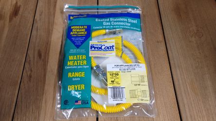 Brand New Brasscraft 1/2" OD x 48" Gas Line Connector (CSSD54-48 P) - Bulk Discounts!