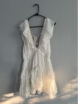 Fashion Nova white ruffle Dress