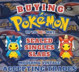Buying high end pokemon singles, slabs (psa preferably), and sealed (vintage-mid era)