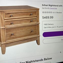 Brand New Night Stand Solid Wood, Have Two 
