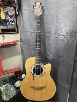 Vintage Celebrity by Ovation CC74 4 String Electric Acoustic Bass Guitar Korea