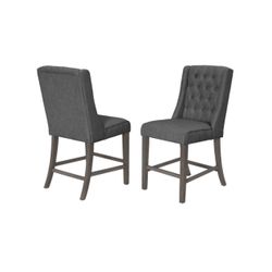 Grey Counter Height Chairs | Set Of 2