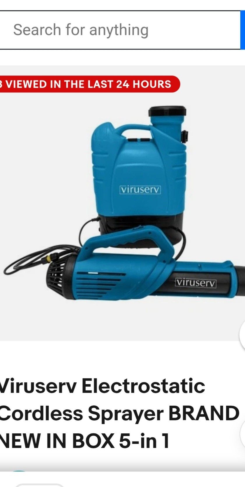 Viruserv 16LVEB Electro Static Sprayer