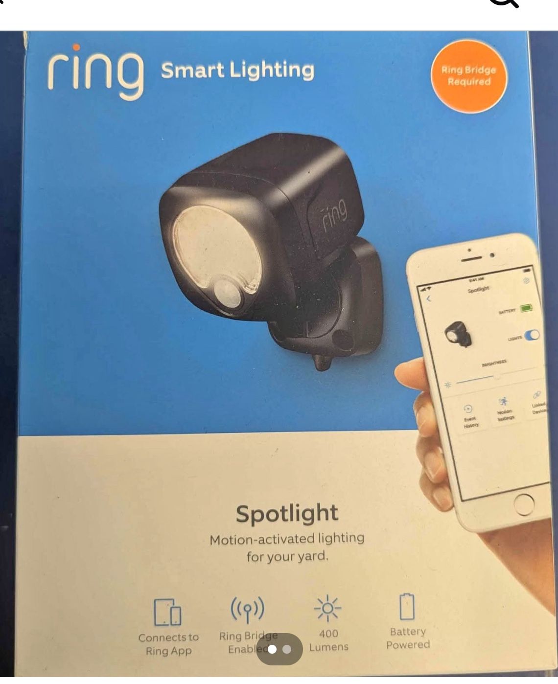 Ring - Battery-Powered LED Smart Spotlight - Black