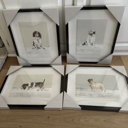 Brand New Contemporary Wall Art With Black Frame Whole Set