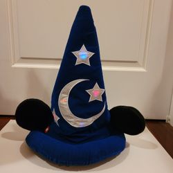 Official Walt Disney World Light Up Mickey Mouse Fantasia Sorcerers Hat, Blue Velvet