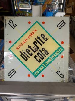 Vintage Diet Rite Glass Clock Base