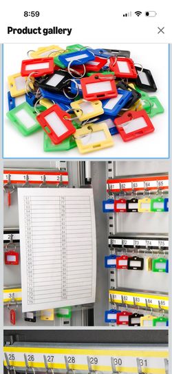 Barska Multi-Purpose Key Tags with Write-On Labels & Metal Rings – 50 Small Colored Key Tags for Organization, Identification & Labeling