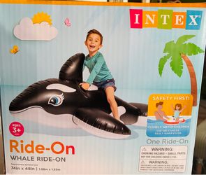 Inflatable ride - on whale 🐳 pool toy