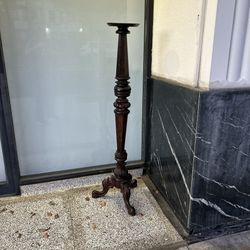 Antique Torchere Wooden Plant Stand Perfect Movie Prop  