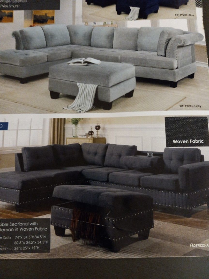 Bonito Seccional Incluye El Ottoman