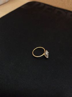 3 CTW Marquise Cut Moissanite Solitaire Ring – 14k Gold Plated 925 Sterling Silver