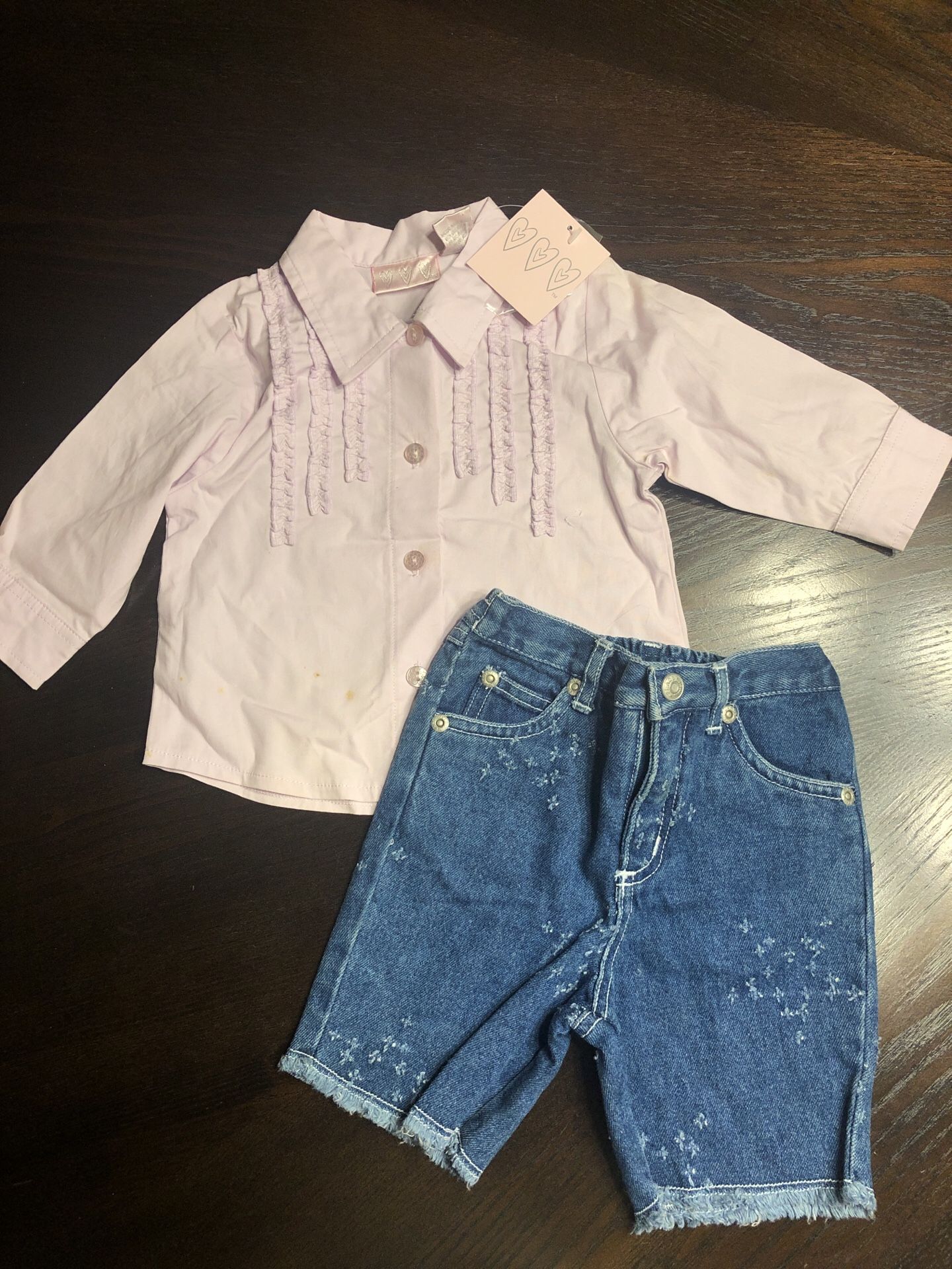 12 month jeans and shirt baby girl clothes