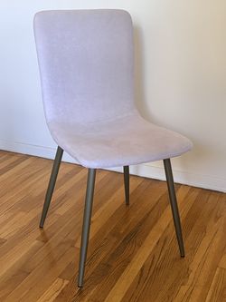 Set of 4 Beige Dining Chairs with Gold Metal Legs