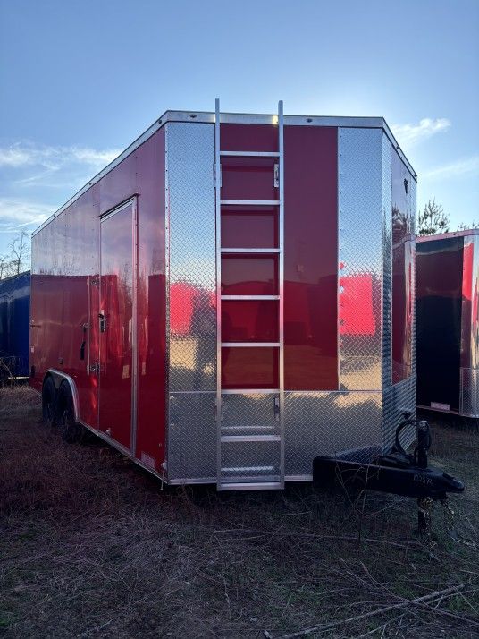 8.5x18 Cargo Trailer | Ladder + 8' Tall | 5200 lb Axles
