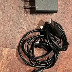 USB Wall Charger W 2 USB To Micro 2ft Charging Cables