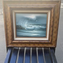Oil Painting Beach wave