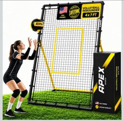 Apex Sports Volleyball Rebounder 7x4 FT Adjustable Bounce Back Training Net NEW