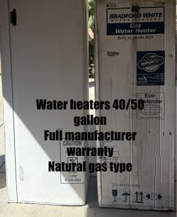 Bradford White Natural Gas Water Heater 40/50 Gallon