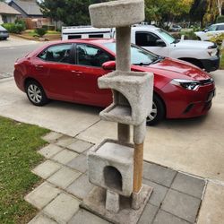 69" tall, sturdy clean cat tower