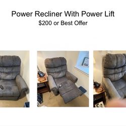 Power Recliner with Power Lift