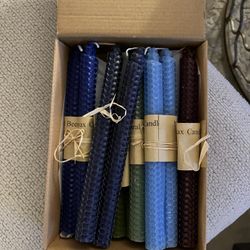 Box Of Beeswax Candles