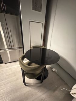 Round table with chairs