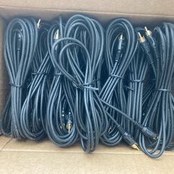 Brand New RCA Shielded Male to Male Jumper Cable, 2.5C-2V Coaxial Cable, Set of 20 Each: $4, Set of 20: $60