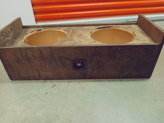 Subwoofer box Downward firing 10-in  custom wood stained shellac finish. 2 Cub feet. FREE DELIVERY PORTLAND VANCOUVER AREA 