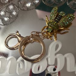 Pretty!!! Bee Key/Purse Charm With Colorful Sparkly Crystal Stones 