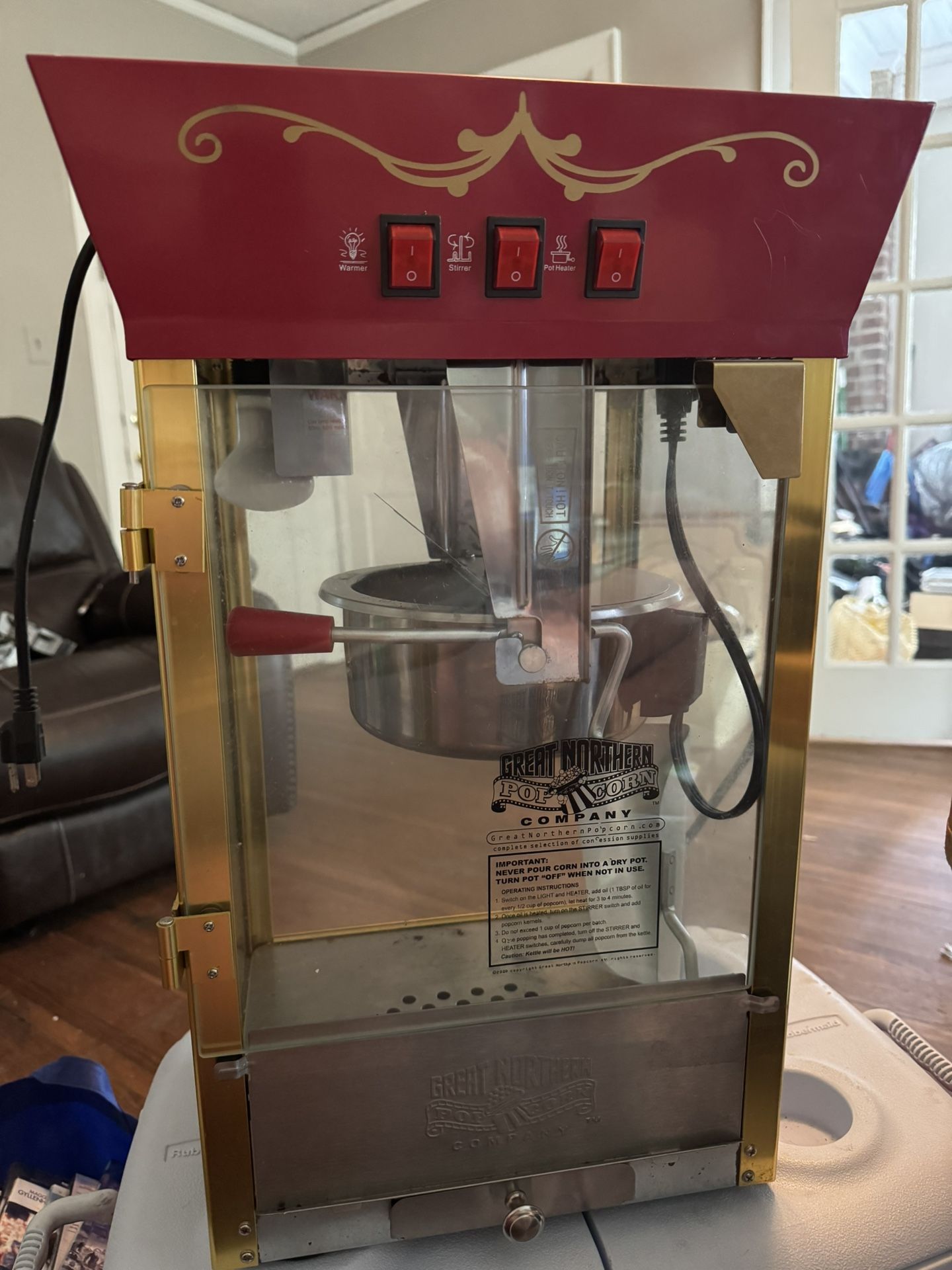 Great Northern Popcorn Machine Like New Perfect Condition