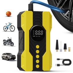 Kalyoosen Tire Inflator Portable Air Compressor For Car Tires, Electric Bike, Soccer Ball, Exercise Ball.