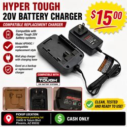 Battery Charger-Hyper Tough-WETOOLPLUS 20V Lithium-ion Battery Charger for Hyper Tough Battery 20v Compatible with Hyper Tough Battery Charger ACG318W