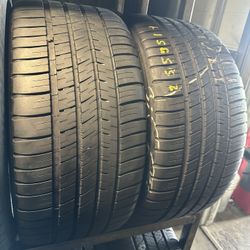 PAIR OF TIRE 255 35 19 MICHELIN 85% LIFE