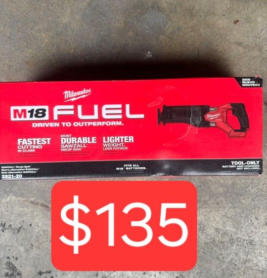 Milwaukee new saw zall 18M fuel Brushless- No battery