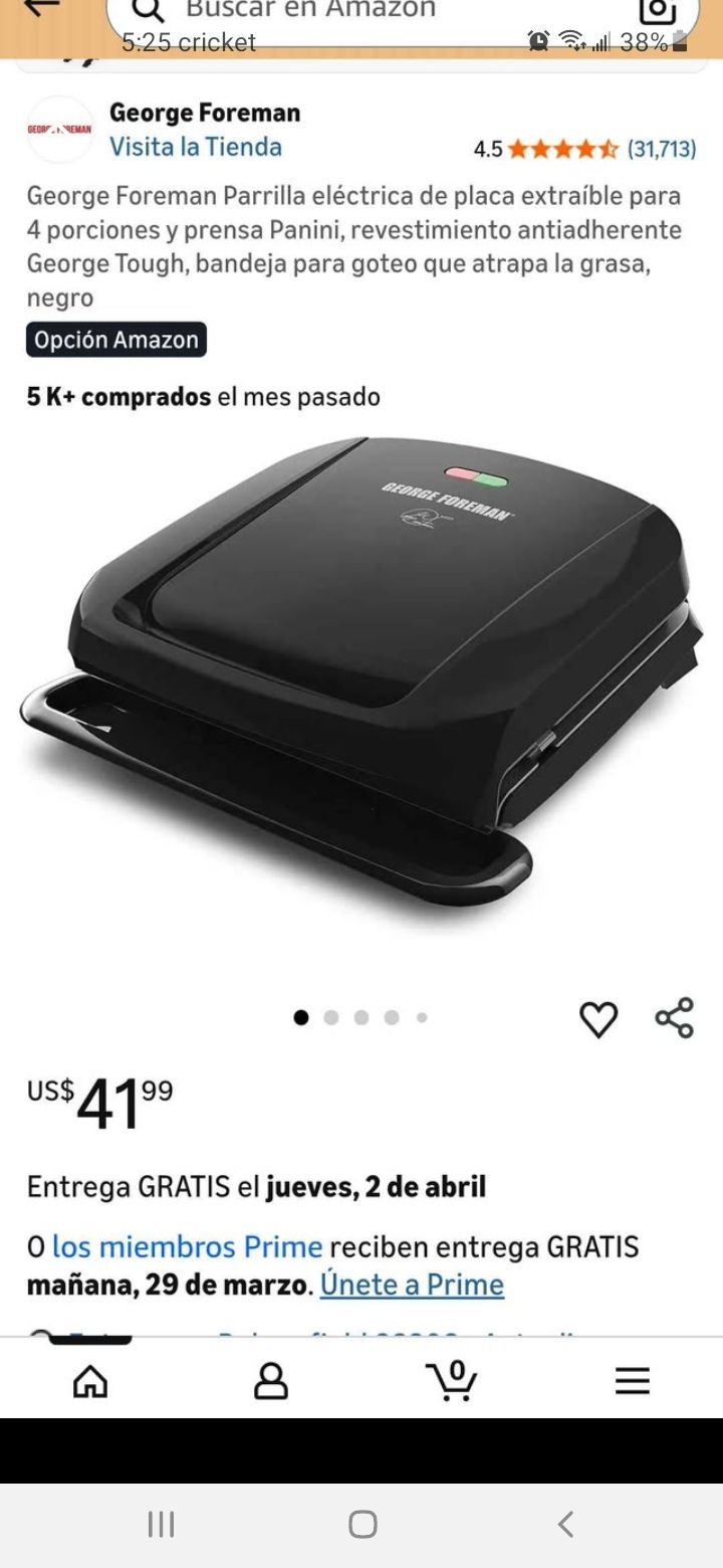 Parrilla electrica de place extrable para 4 portions y prensa panini revestimiento antiaderente