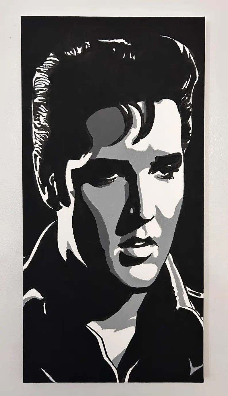 Elvis Acrylic Painting