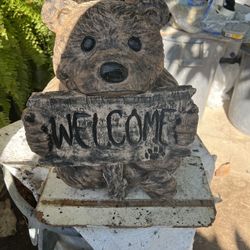 Oso Welcome De Cemento 