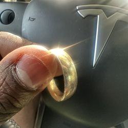 10k solid gold men wedding band