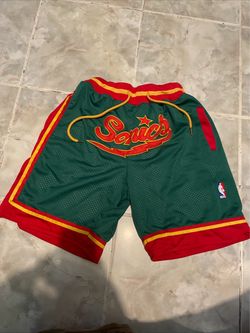 Seattle SuperSonics Shorts Men’s Medium Green Red NBA Basketball Just Don