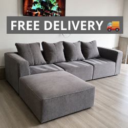•Free Delivery• Gray Modular Sectional Couch