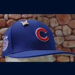 Chicago Cubs Size 7 1/8 LOW-PROFILE New Era 59FIFTY "NATIONAL LEAGUE" SIDEPATCH Hat (NW/OT) UNWORN!😇 MINT CONDITION! Please Read Description.