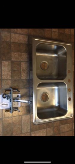Stainless steel sink and faucet
