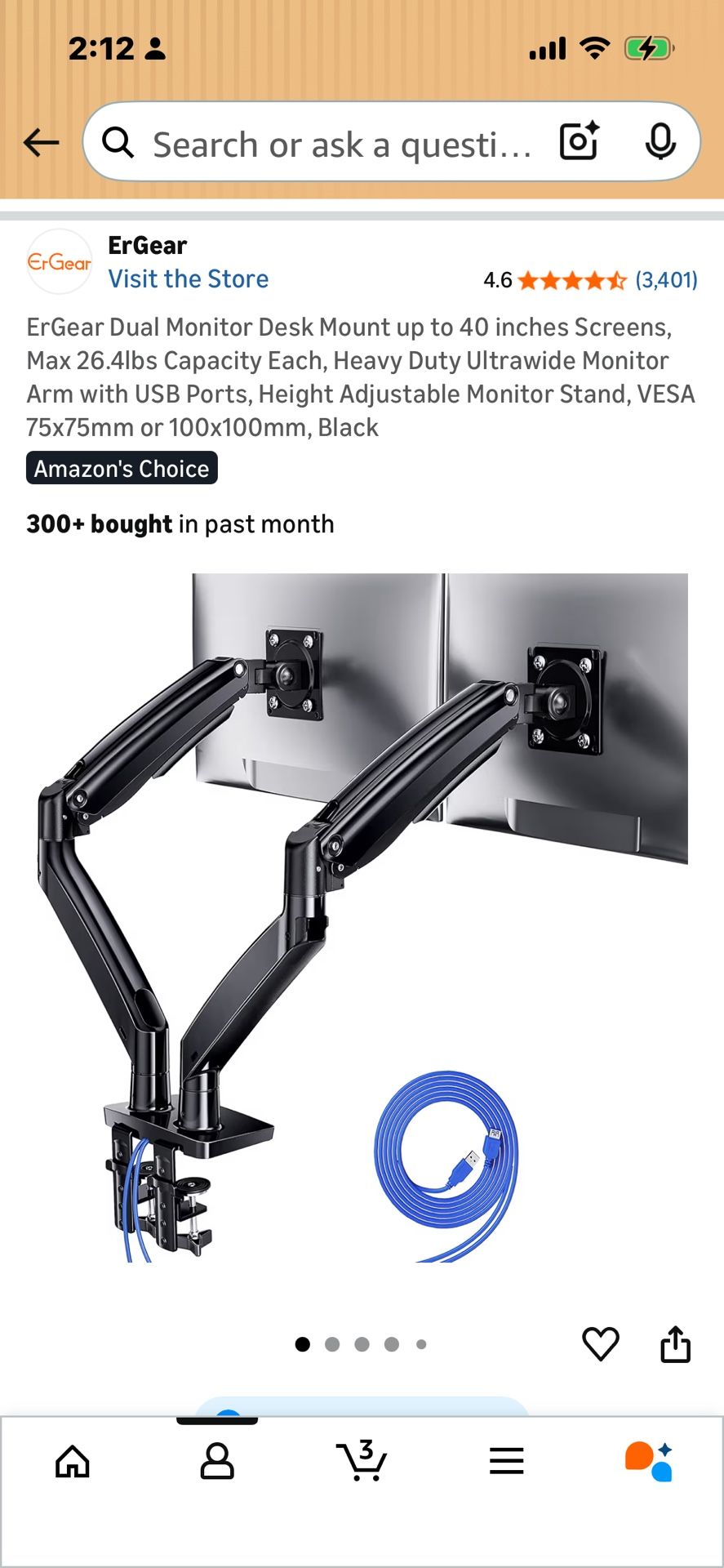 Monitor Wall Mount Computer Gaming