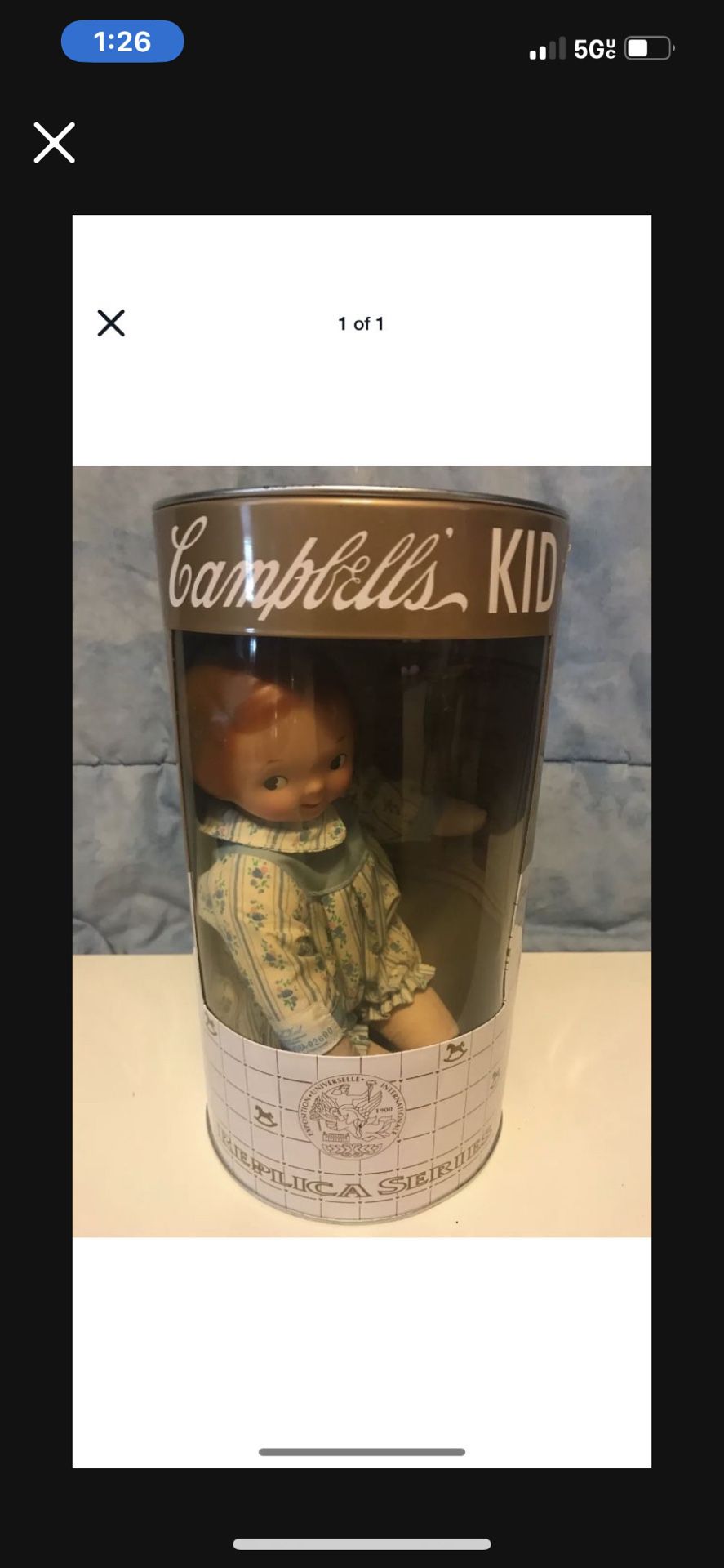 Vintage Campbells Kids Replica Series Doll 1998-Reduced Again 