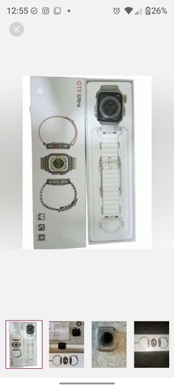 GT8 Ultra Smartwatch with White Band