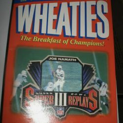 WHEATIES JOE NAMATH MVP SUPER BOWL III CEREAL BOX With Cereal - Great Condition