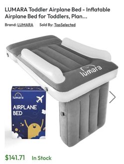LUMARA Toddler Airplane Bed - Inflatable Airplane Bed for Toddlers, Plane Baby Mattress for Kids