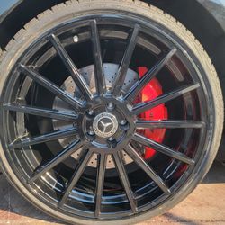 22" New Staggerd ROADFORCE RF15 Wheels & New Tires For MERCEDES BENZ S560